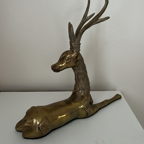 Sigma Taste Seller Deer Gazelle Statue Figure Brass - Picture 4 of 11